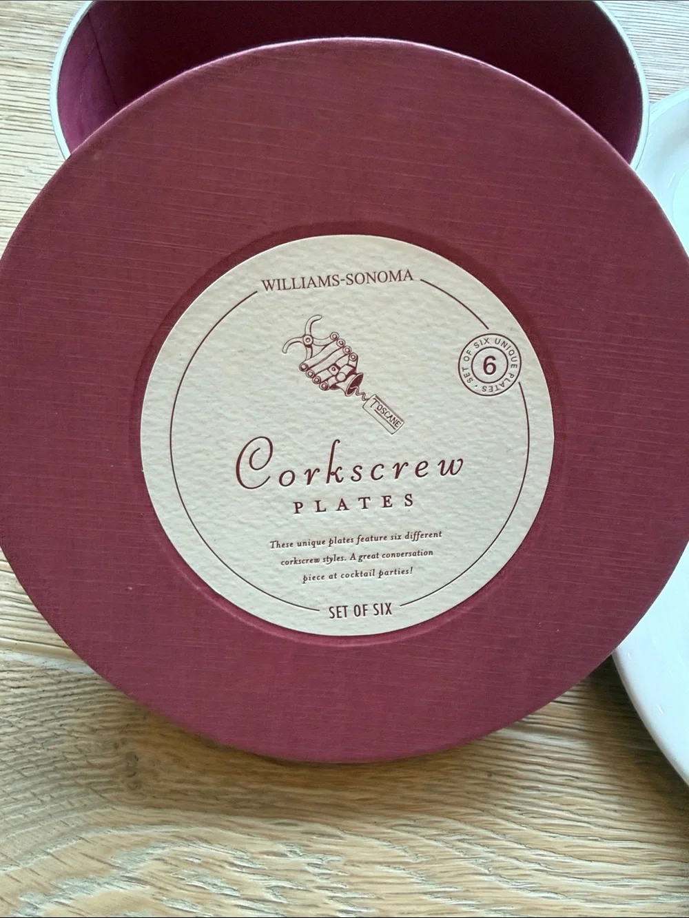 Williams Sonoma Cream Ceramic Appetizer  Plates- Set of 6